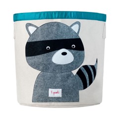 3 Sprouts - Storage Bin - Gray Raccoon