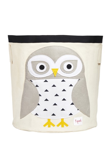 3 Sprouts - Storage Bin - White Snowy Owl