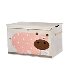 3 Sprouts - Toy Chest - Pink Hippo