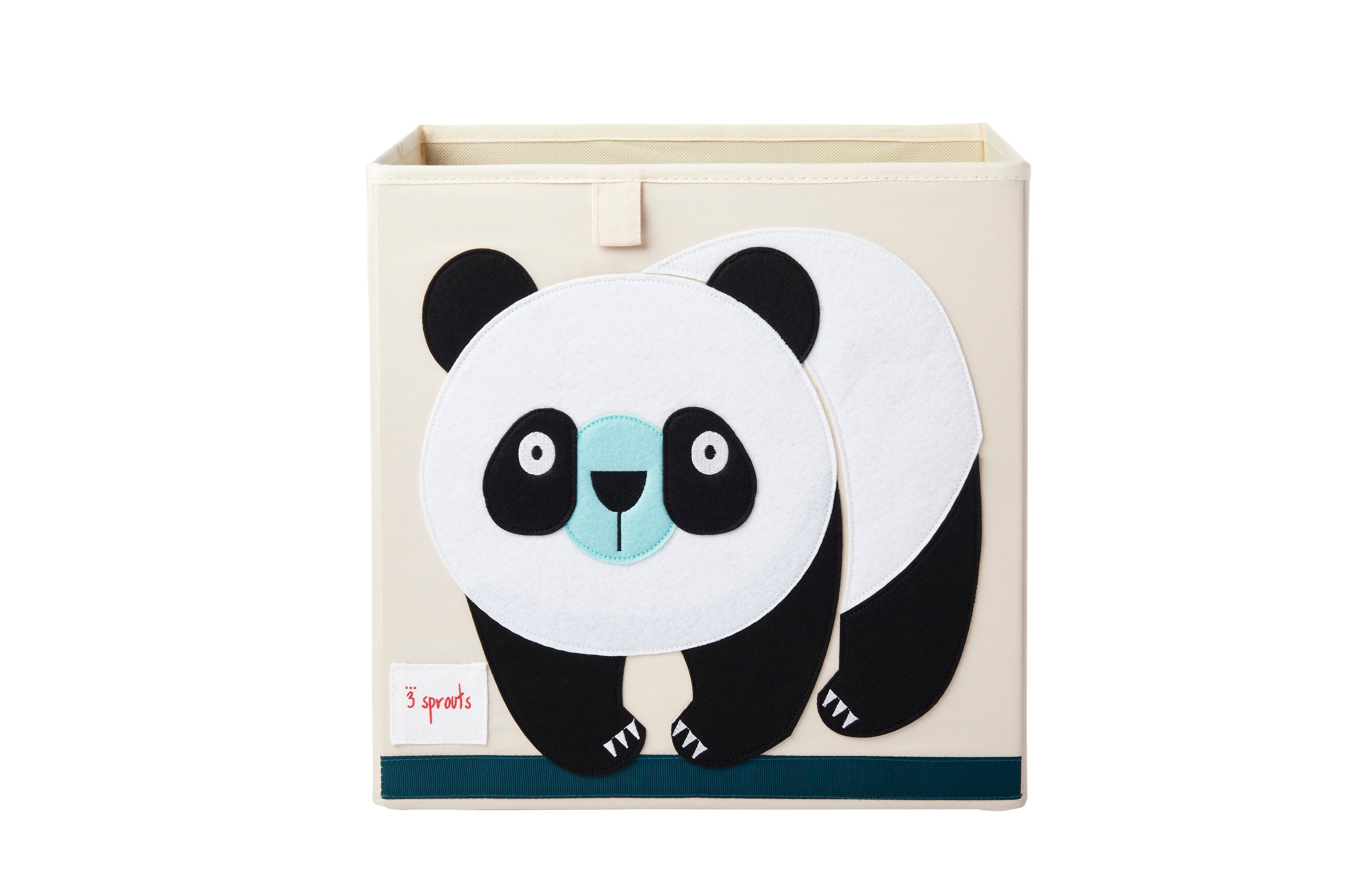 3 Sprouts - Storage Box - Black&White Panda - Baby og barn