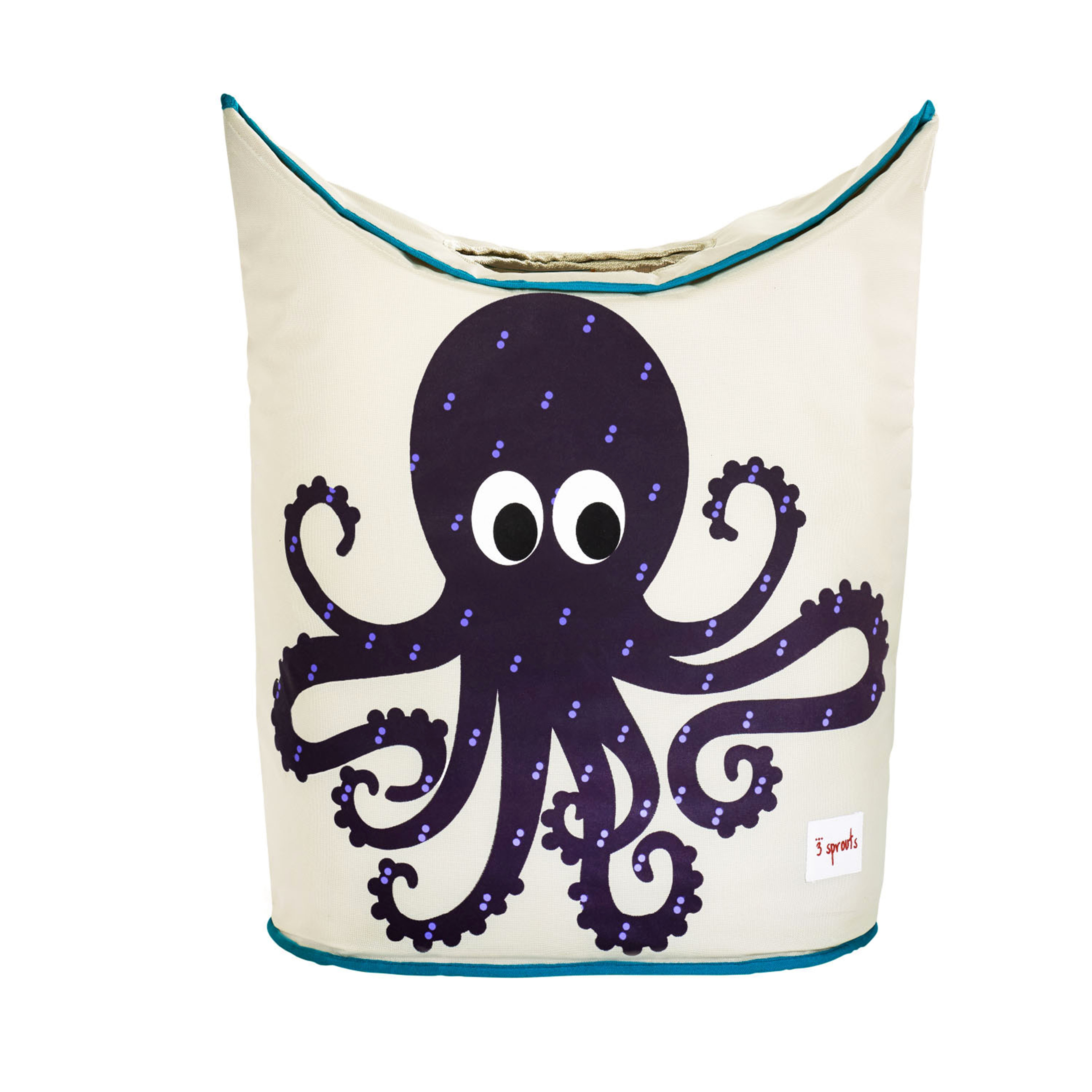 3 Sprouts - Laundry Hamper - Purple Octopus - Baby og barn