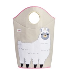 3 Sprouts - Laundry Hamper - White Llama