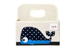 3 Sprouts - Diaper Caddy - Blue Whale