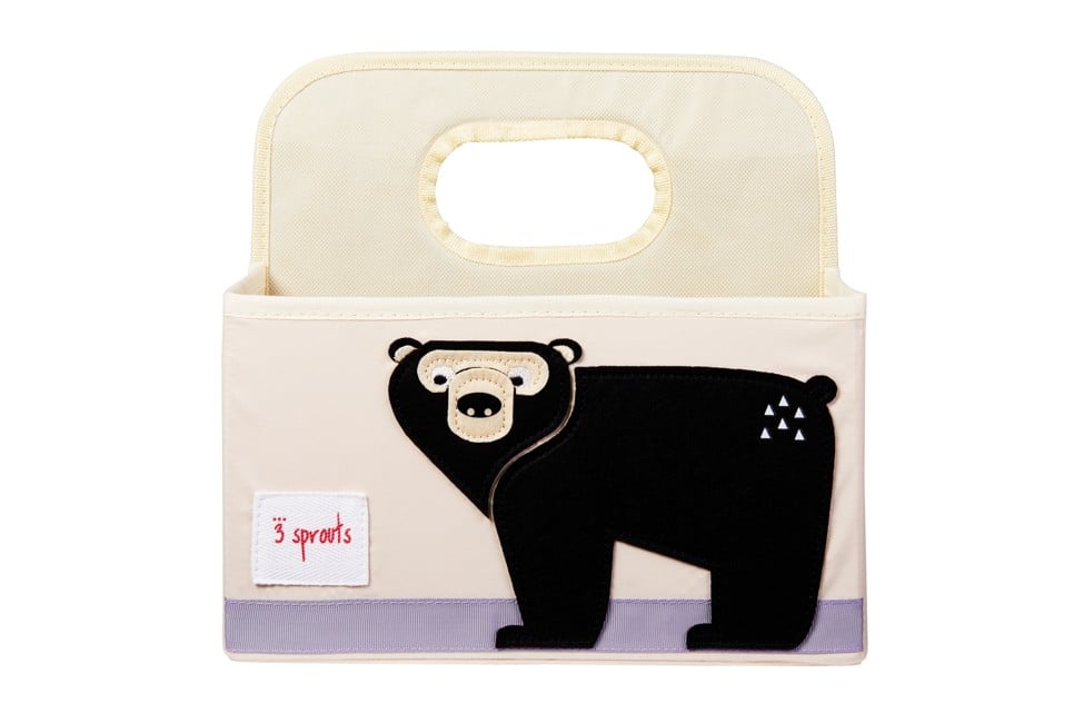 3 Sprouts - Diaper Caddy - Black Bear