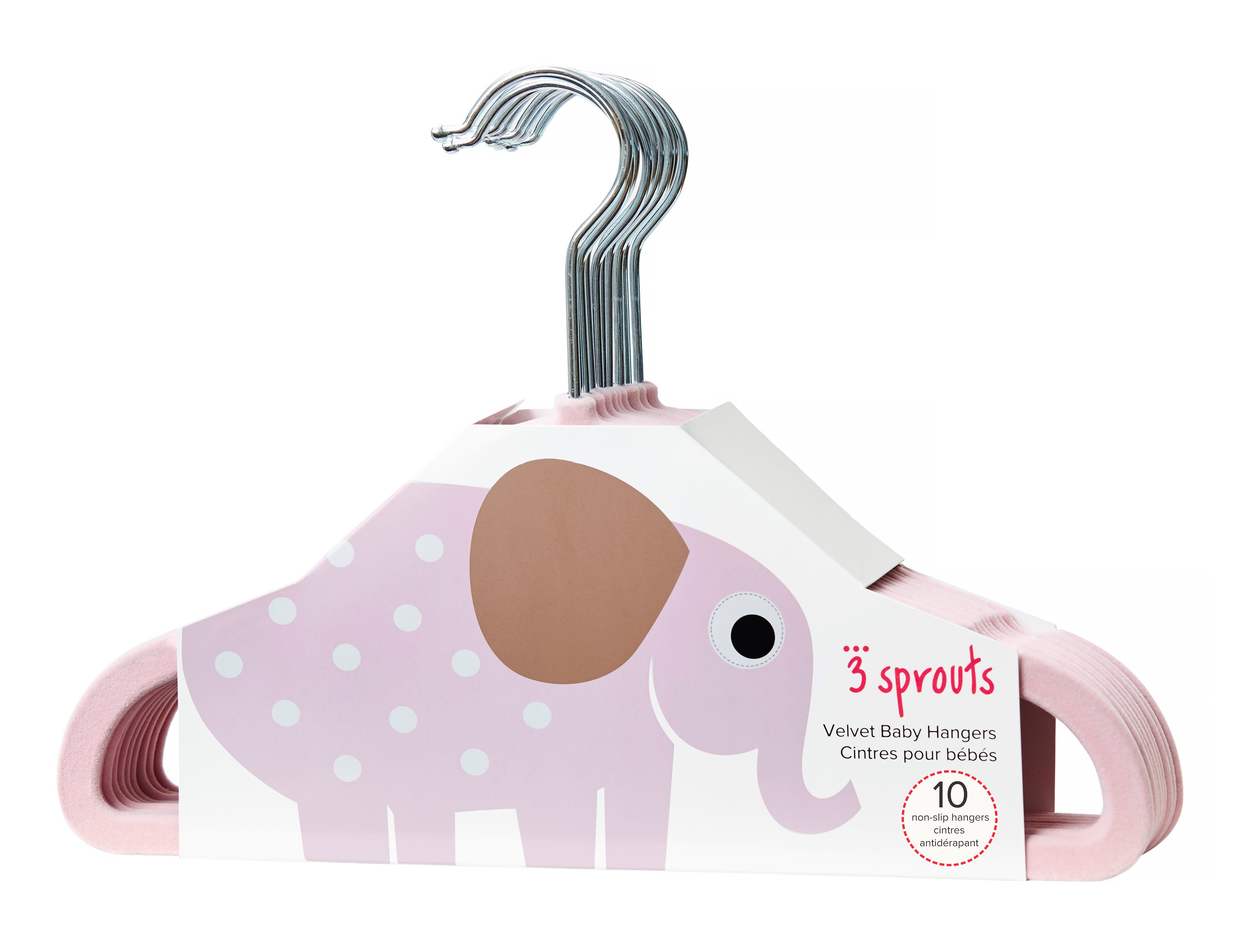 3 Sprouts - Hangers - Pink Elephant