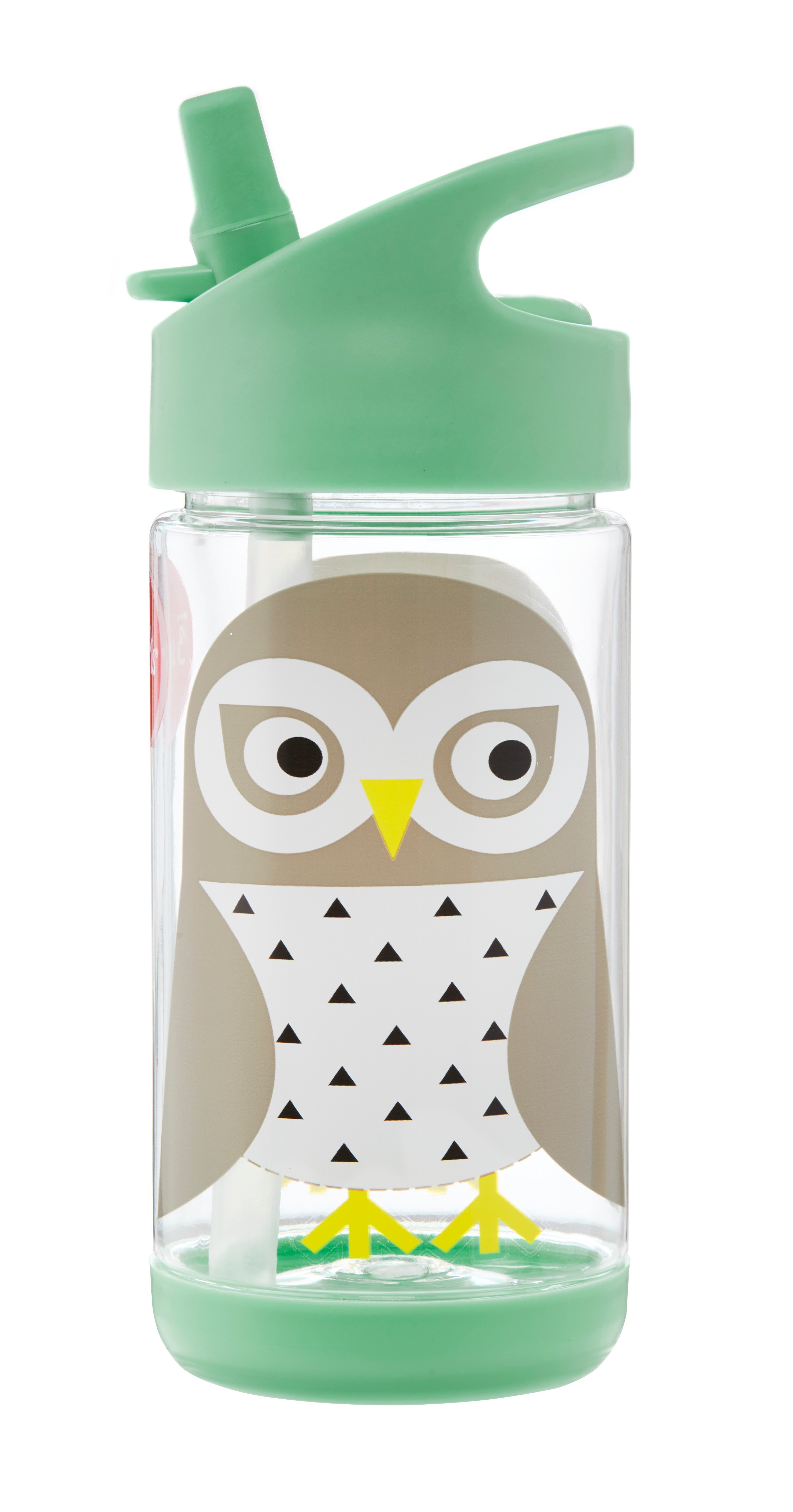 3 Sprouts - Water Bottle - Mint Owl - Baby og barn