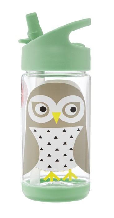 3 Sprouts - Water Bottle - Mint Owl