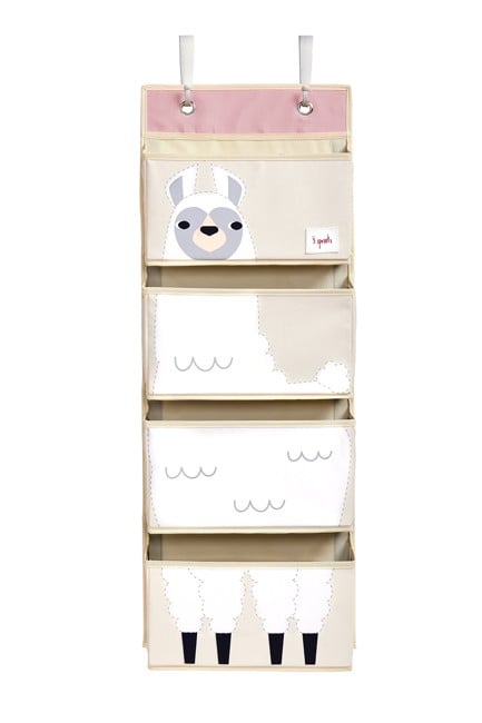 3 Sprouts - Hanging Wall Organizer - White Llama
