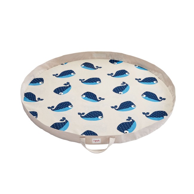 3 Sprouts - Play Mat Bag - Blue Whale