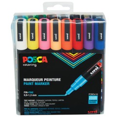 Posca - PC3M - Fine Tip Pen, 16 pc