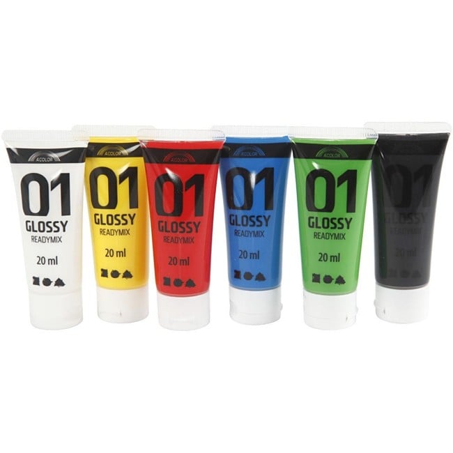 A-Color - Akrylmaling - Glossy (6 x 20 ml)