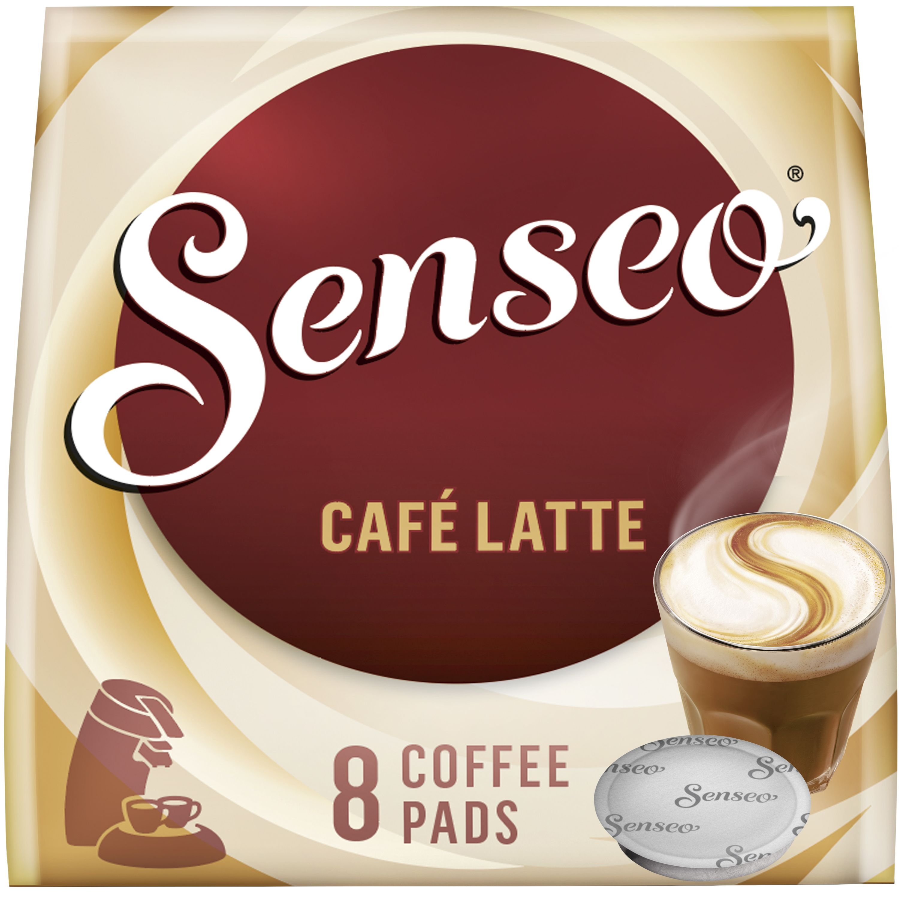 Senseo® Coffee Pads - Café Latte - 8 pcs - Mat og drikke