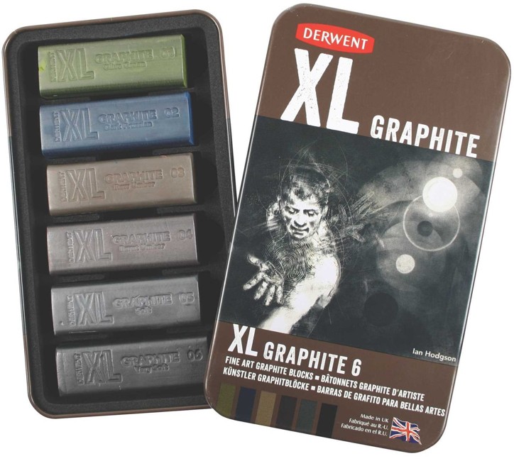 Derwent - XL Graphite Blocks, 6 Tin
