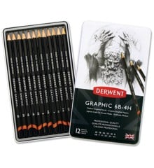Derwent - Graphic Medium Pencils 6B-4HB (12 Tin)