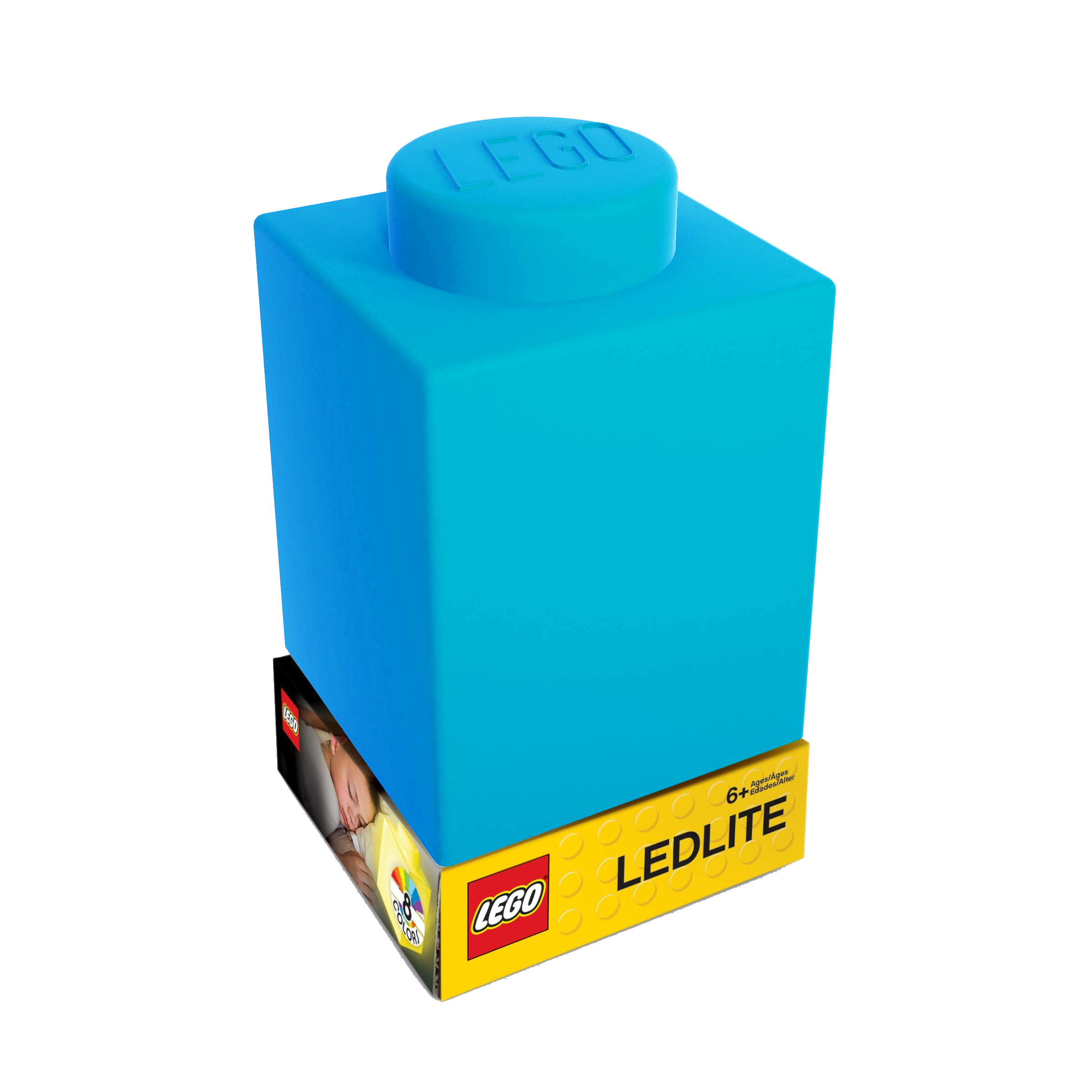Billede af LEGO - Silicone Brick - Natlampe m/LED - Blå
