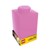 LEGO - Silicone Brick - Night Light w/LED - Pink thumbnail-1