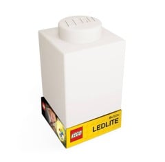 LEGO - Natlampe m/LED - Silicone Brick - Hvid