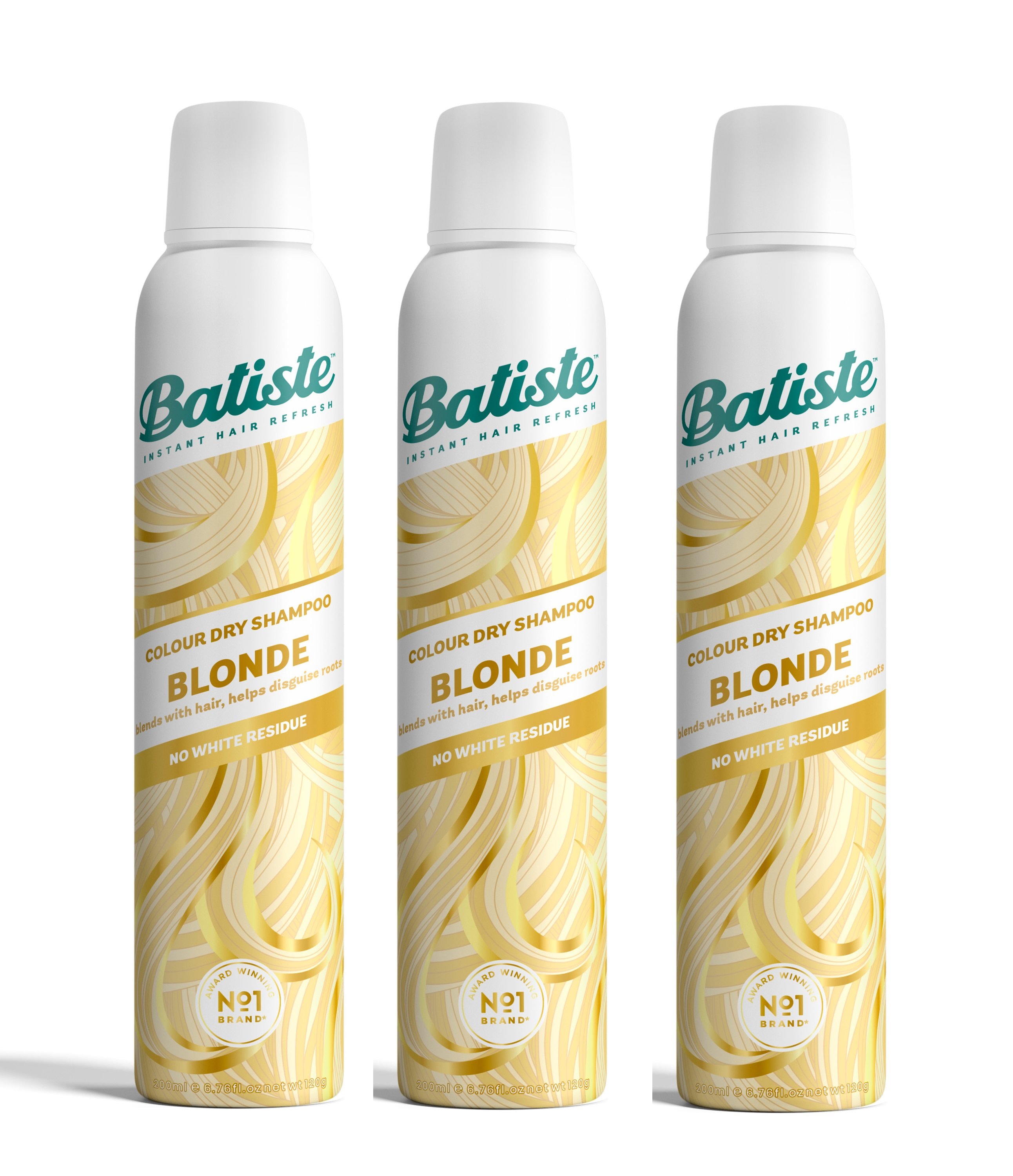 Batiste - 3 x Dry Shampoo Hint of Colour Light Blond 200 ml - Skjønnhet