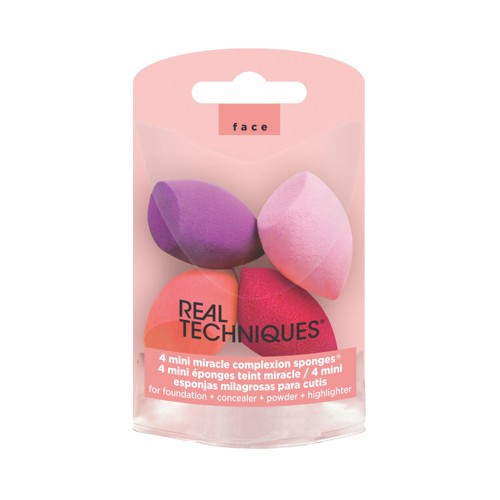 Real Techniques - 4 Mini Miracle Sponges Presentlåd