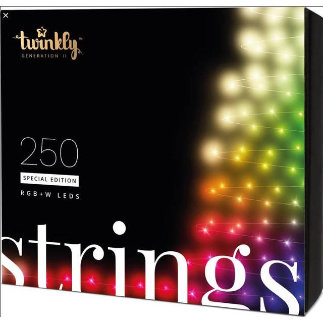 Twinkly - Lightstrings Special Edition 250 LED'S RGBW - Black/Green Wire
