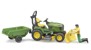 Bruder -  BWorld John Deere Lawn Tractor with trailer and gardener (62104) thumbnail-3