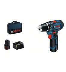 Bosch - GSR 12V-15 - Akku-Bohrschrauber - Akku- und Taschen-Set