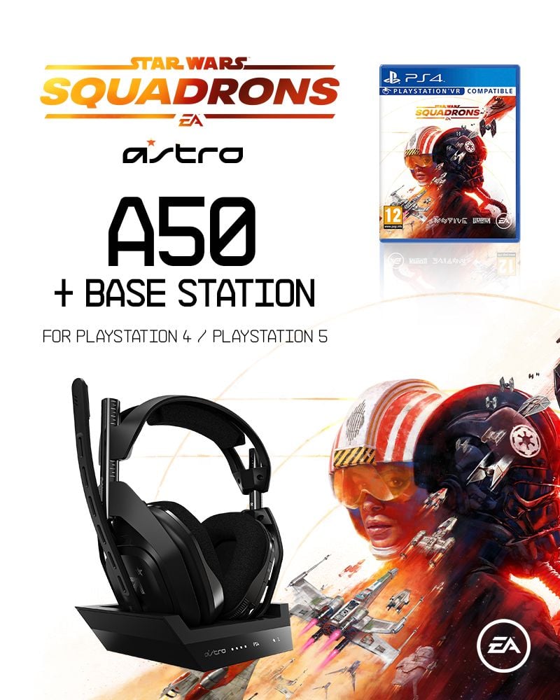 Astro A50 Wireless + Base Station for PlayStation 4/PC + Star Wars Squadrons - Bundle - Elektronikk