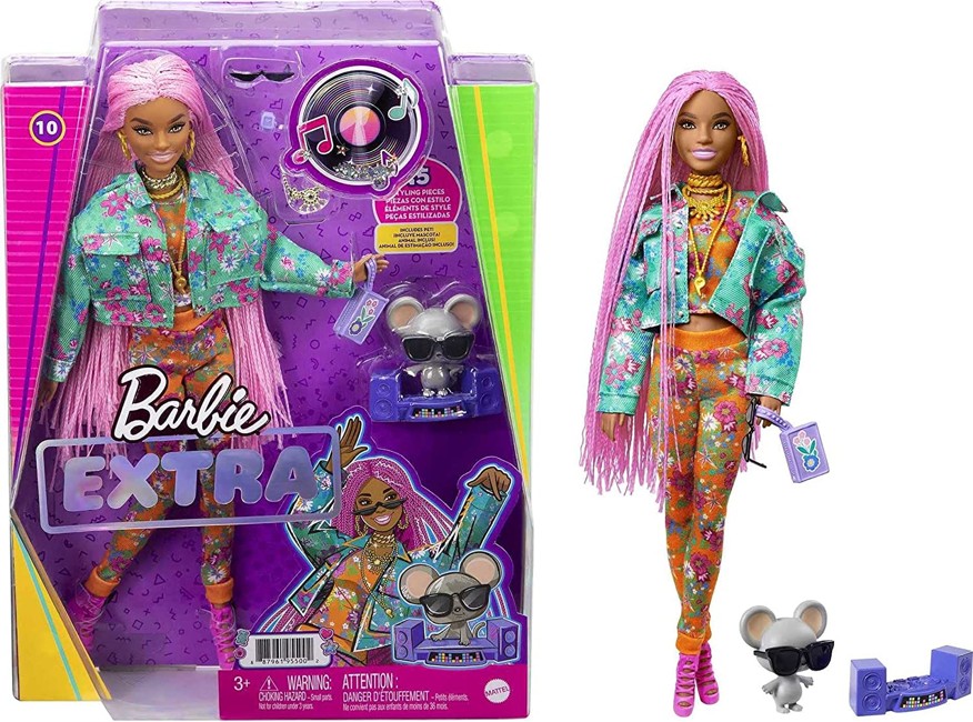 Barbie - Extra Doll - Pink Braids (GXF09)