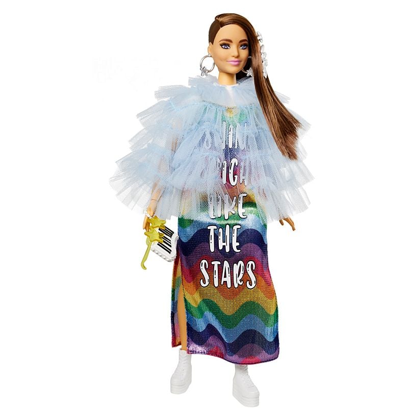 Barbie - Blue Coat&Rainbow Dress (GYJ78) - Leker