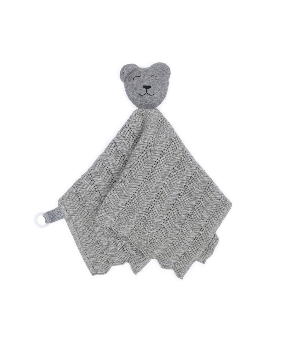 Smallstuff Fishbone Cuddle Cloth Grey Teddy  - Onlineshop Coolshop