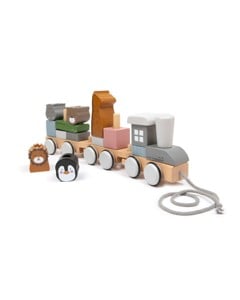 Smallstuff - Stacking Train Wooden - Zoo