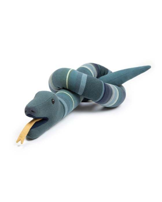 Smallstuff - Cushion Toy Animal Snake - Multi Green/Blue
