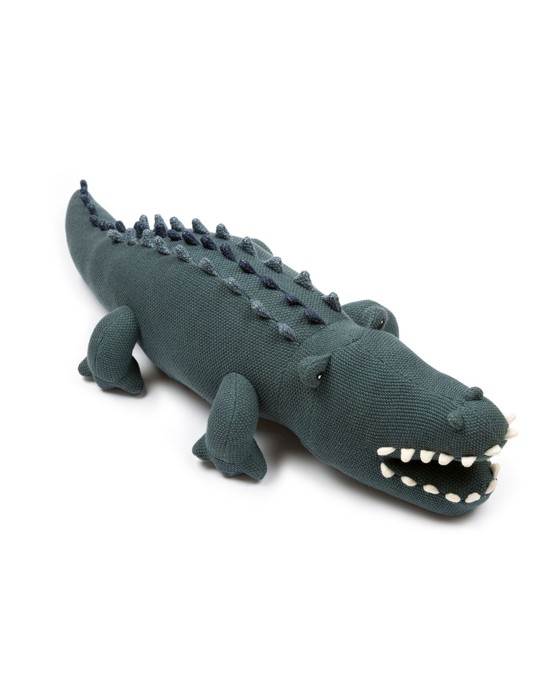 Smallstuff - Cushion Toy Animal Crocodile - Green/Blue
