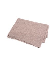 Smallstuff - Baby Blanket Fishbone Merino Wool - Soft Rose