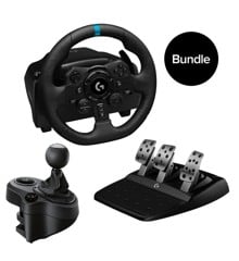 Logitech - G923 Racing Wheel and Pedals & Logitech - Driving Force Shifter for PS5, PS4 and PC - USB - Bundle