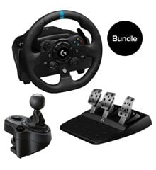 Logitech - G923 Racing Wheel and Pedals & Driving Force Shifter for Xbox One and PC - Bundle