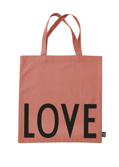Design Letters - Farvorite Shoppingtaske - Love Raspberry Beige