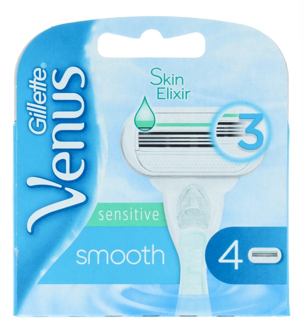 Gillette - Venus Smooth Sensitive Barberblade  4-Pack
