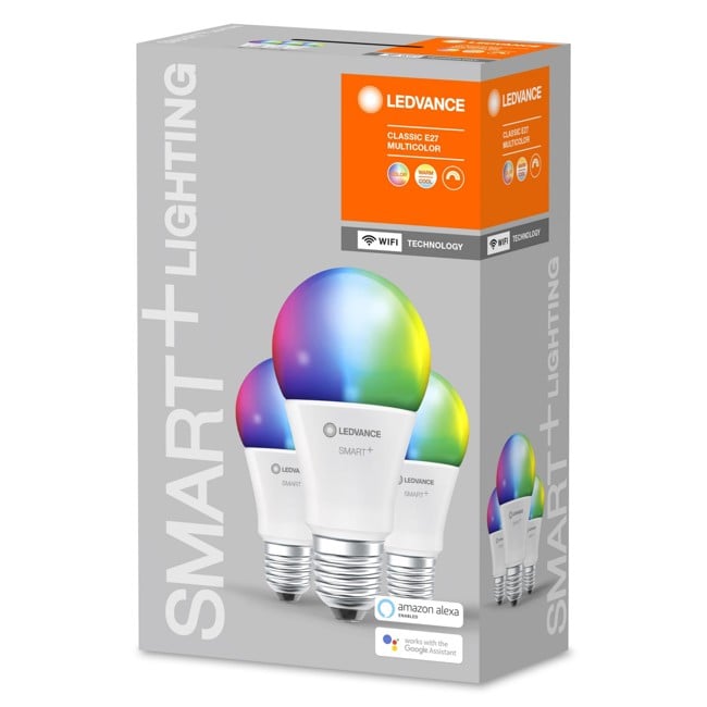 LEDVANCE - SMART+ standard 60W/RGBW mat E27 WiFi 3 pak