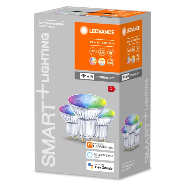 Ledvance - SMART+ PAR16 50W/RGBW matt GU10 WiFi 3-Pack