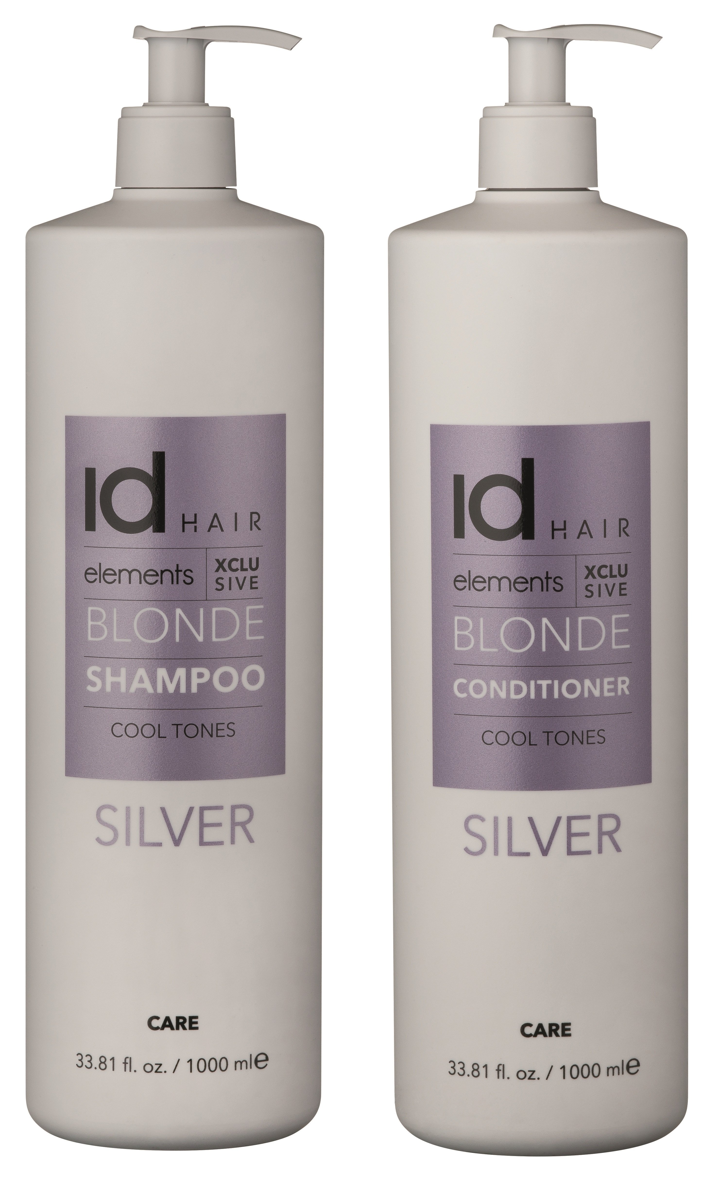 IdHAIR - Elements Xclusive Silver Shampoo 1000 ml + Conditioner 1000 ml - Skjønnhet