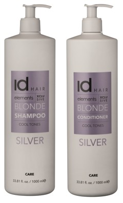 IdHAIR - Elements Xclusive Silver Shampoo 1000 ml + Conditioner 1000 ml