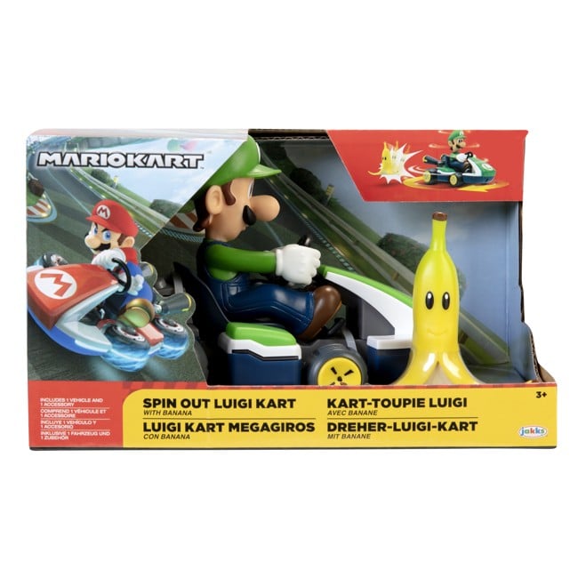 Nintendo - 6,5cm Spin Out Mario Kart - Luigi (408754)