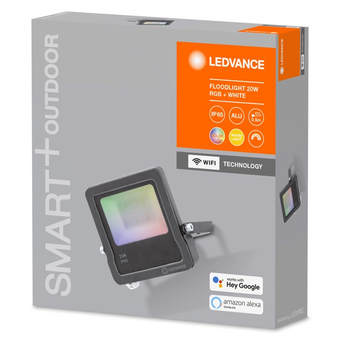 Ledvance - Smart+ Outdoor Flood RGBW Multiple Color - 20w - WiFi