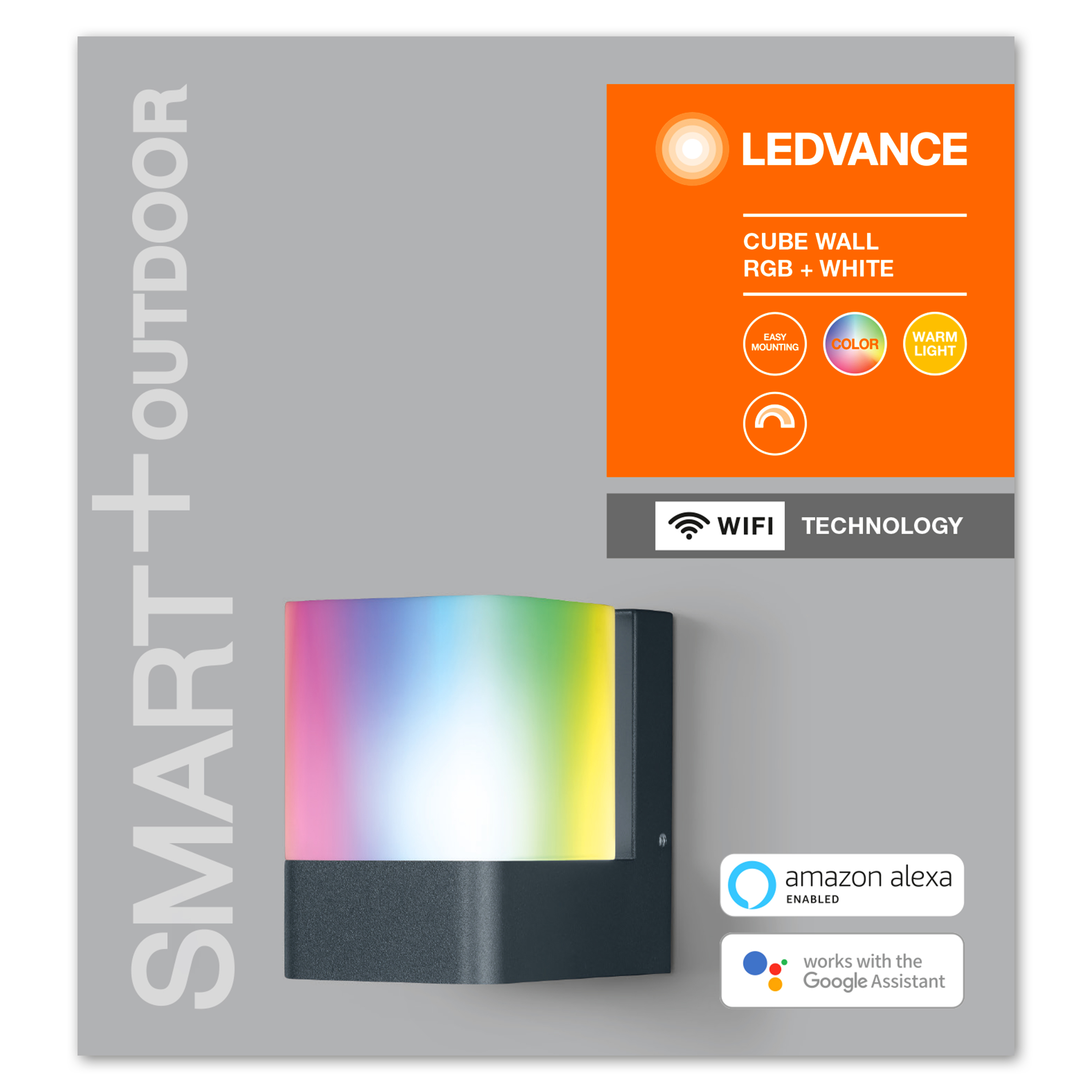 Ledvance -  Smart+ Outdoor Cube RGBW Wall Light