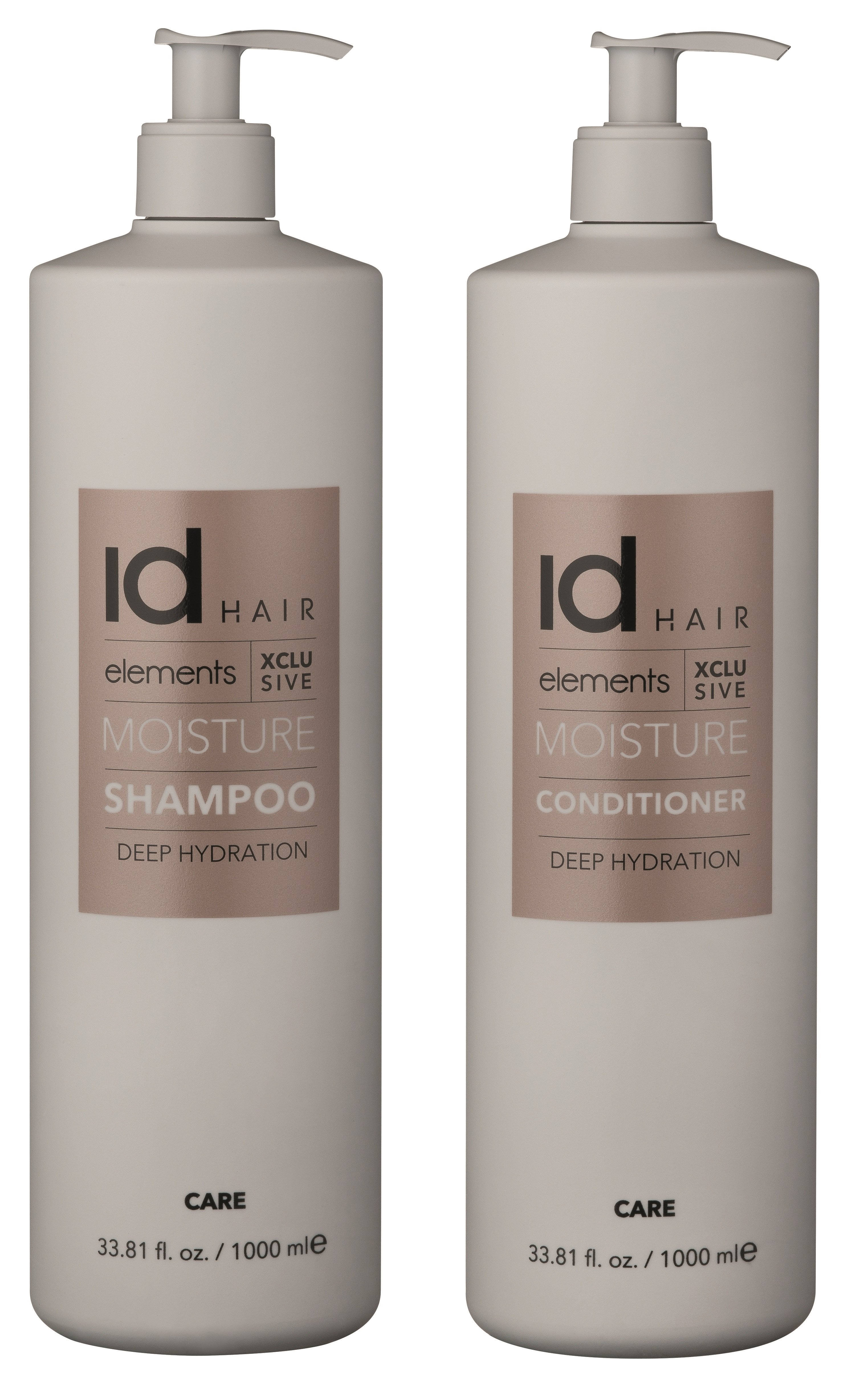 IdHAIR - Elements Xclusive Moisture Shampoo 1000 ml + Conditioner 1000 ml - Skjønnhet