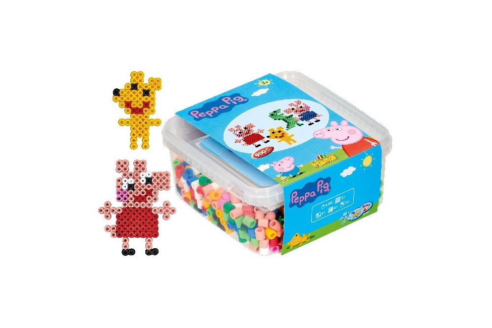 HAMA  - Beads Maxi - Peppa Pig beads and pin plate in bucket (8750)