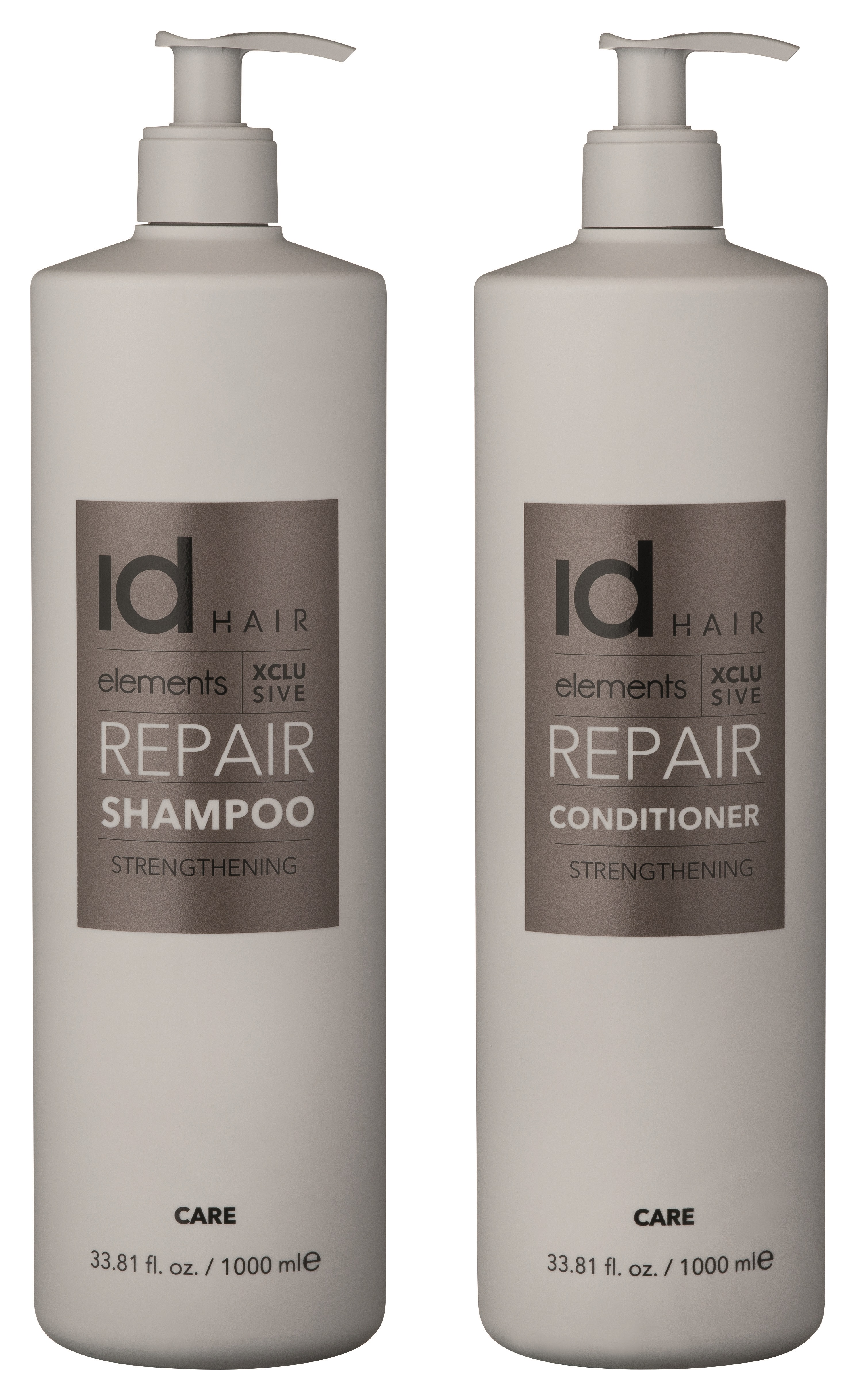 IdHAIR - Elements Xclusive Repair Shampoo 1000 ml + Conditioner 1000 ml - Skjønnhet