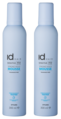 IdHAIR - 2 x Sensitive Xclusive Strong Hold Mousse 300 ml