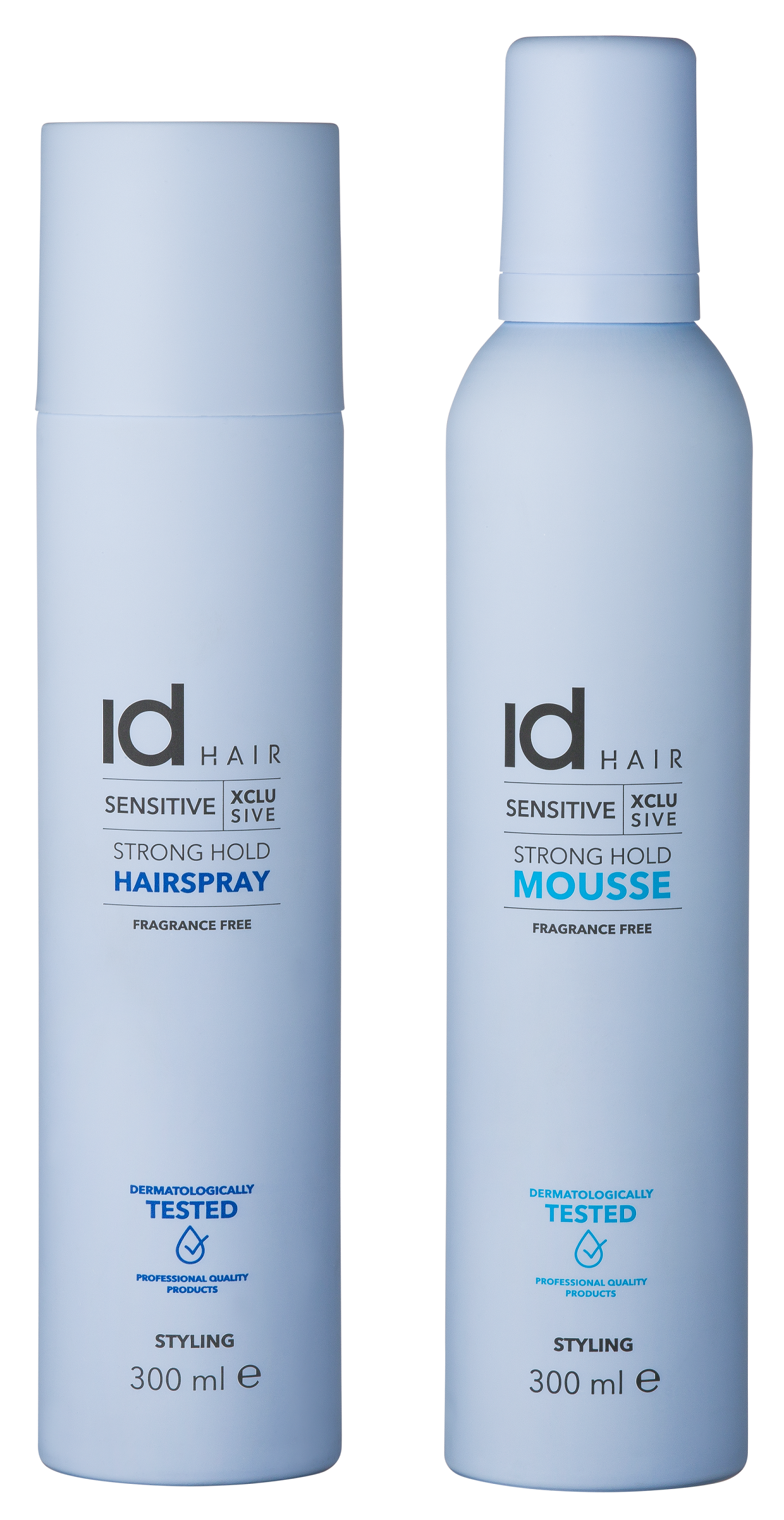 IdHAIR - Sensitive Xclusive Strong Hold Hairspray 300 ml + Mousse 300 ml